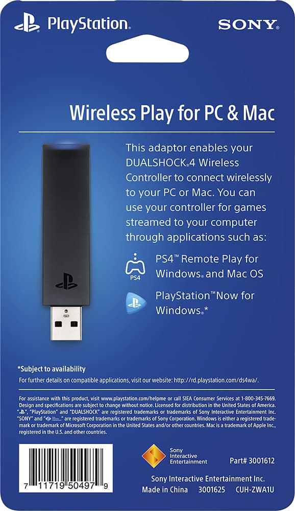 Best Buy Sony DUALSHOCK 4 USB Wireless Adapter Black 3001625