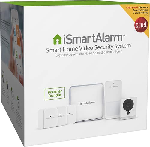 iSmartAlarm Smart Home Video Security System Premier Bundle White ISA9  Best Buy