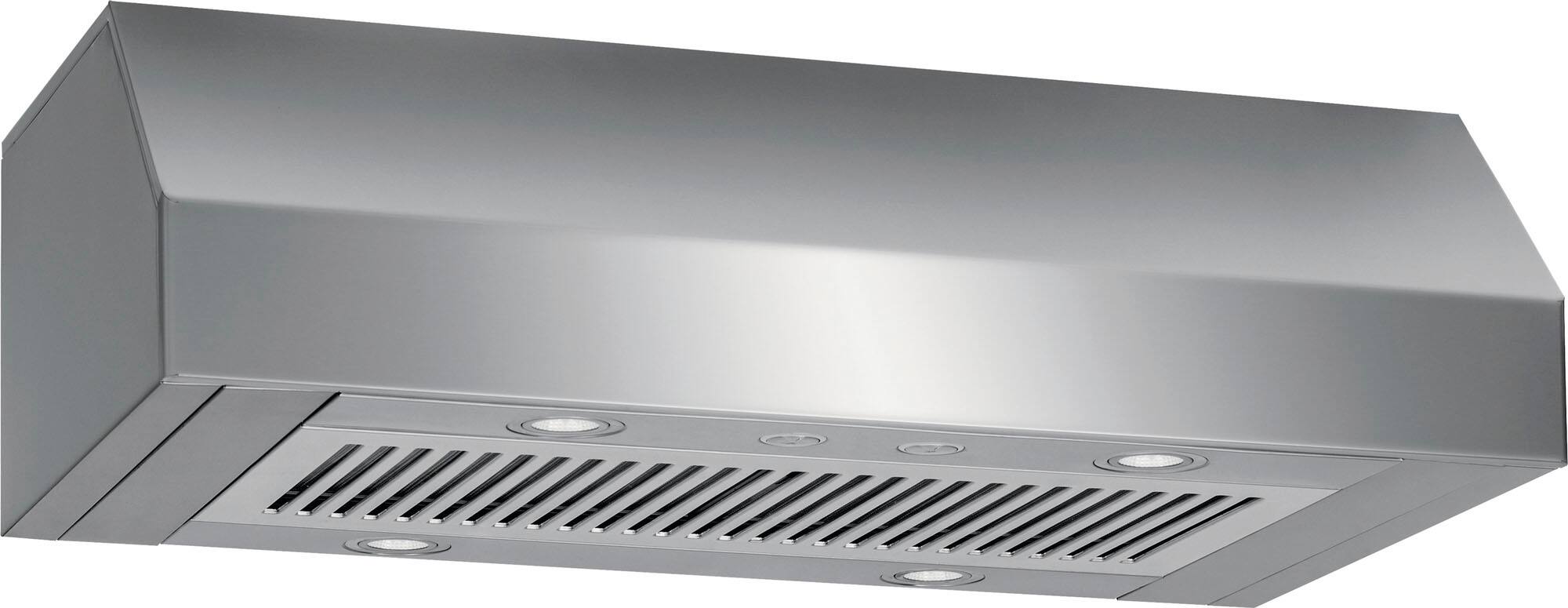 Angle. Frigidaire - Professional 36" Externally Vented Range Hood - Stainless steel.