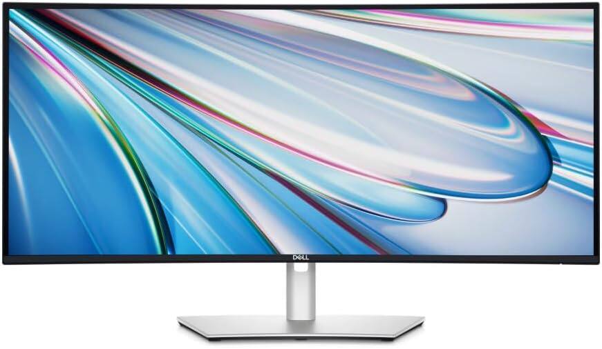 Angle. Dell - Dell UltraSharp 34" Curved WQHD 120Hz Thunderbolt 4 Hub Monitor U3425WE - Dual 2x Monitor Bundle with 2x Cable Sets.
