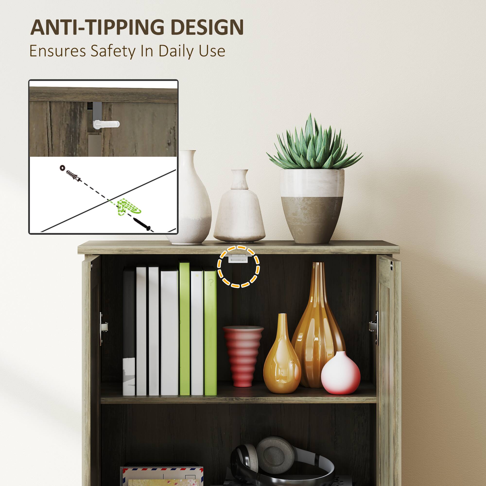 ANTI-TIPPING DESIGN  
Ensures Safety In Daily Use