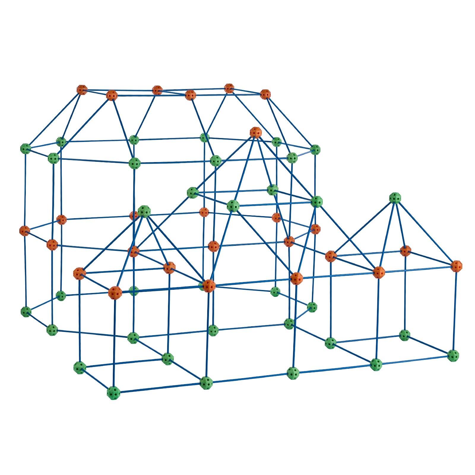 Alt View 9. Glintex - STEM Tent Fort Building Kit for Kids 180PCS Construction Toy Set Creative Indoor Outdoor Play Learning Fun.