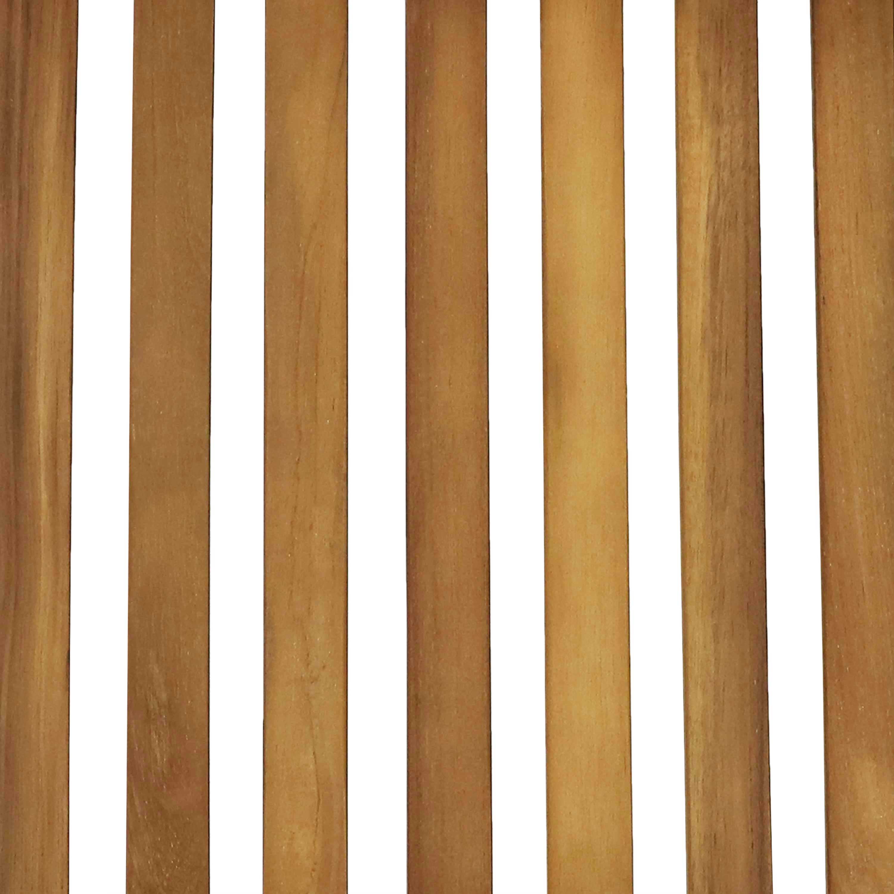 Alt View 5. Sunnydaze - Nantasket Solid Teak Folding Slat-Back Patio Chair - Set of 2 - Light Brown.