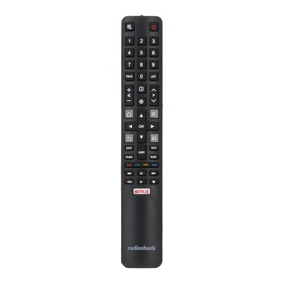 1 2 3 4 5 6 7 8 9 PRE-ON 0 LIST + A O P I OK EXIT GLANG GUIDE TEXT SUBT 4 " REC . NETFLIX radioshack