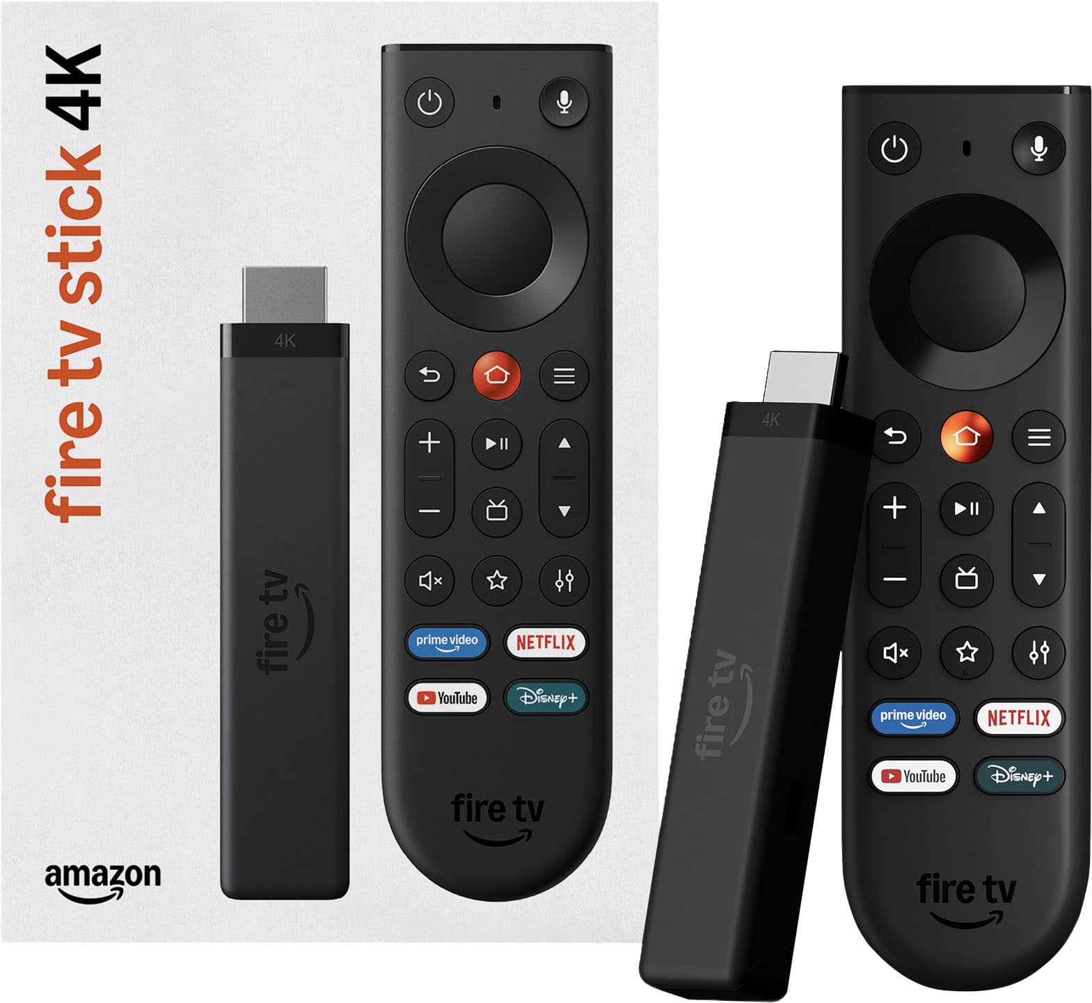 Amazon - Fire TV Stick 4K (newest model), 4K streaming, new Fire TV Remote, free & live TV, find shows with Alexa+, 8GB - Black