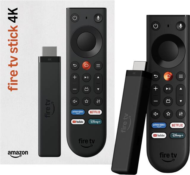Amazon - Fire TV Stick 4K (newest model), 4K streaming, new Fire TV Remote, free & live TV, find shows with Alexa+, 8GB - Black