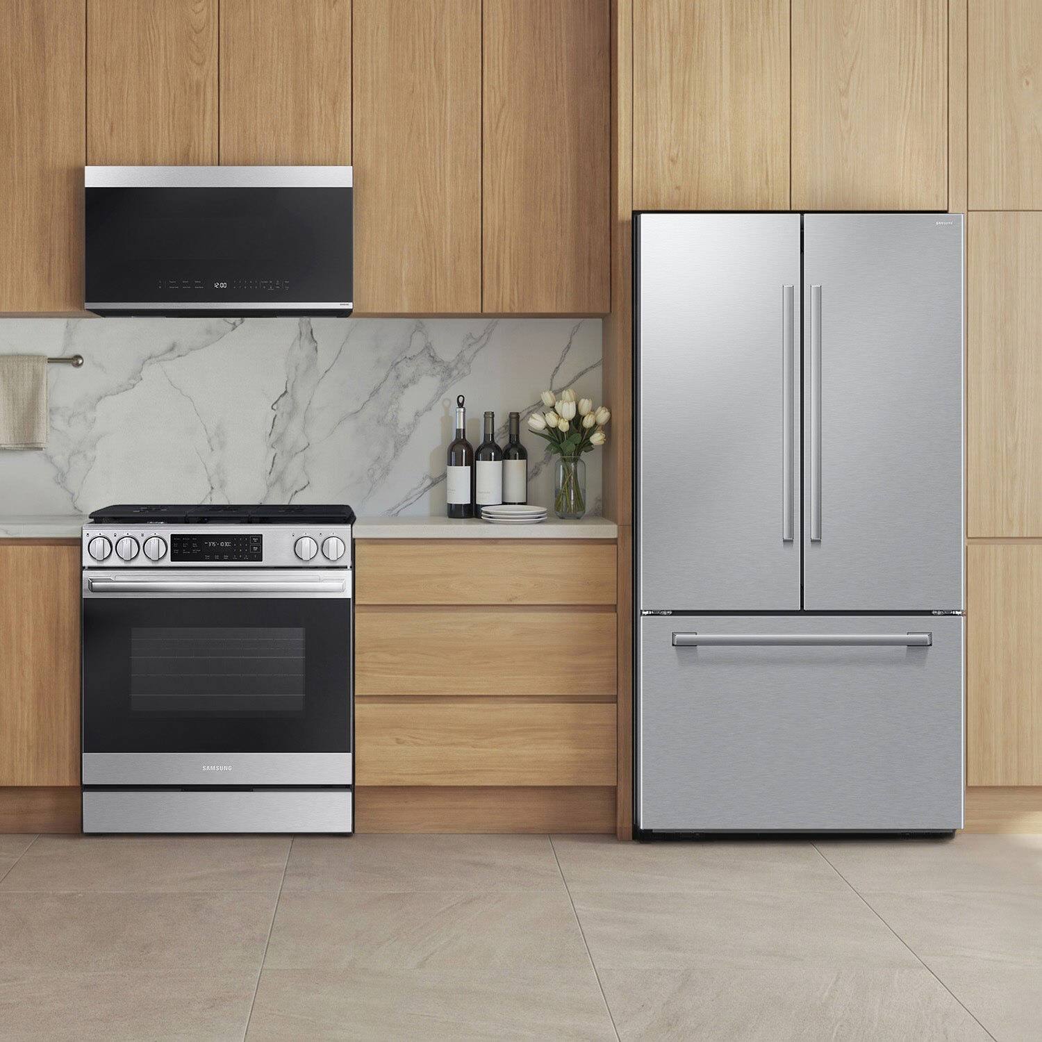 Alt View 13. Samsung - 6.0 cu. ft. Bespoke Smart Slide-In Gas Range with True Convection - Stainless Steel.