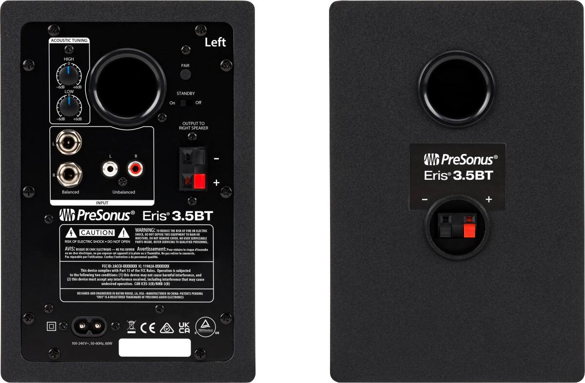 Alt View 12. PreSonus - Studio Monitors ERIS 3.5BT - Black.