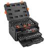 VEVOR - Mechanics Tool and Socket Set, 1/4" 3/8" 1/2" Drive Deep and Standard Sockets, 450 Pcs SAE and Metric Mechanic Tool Kit - Black