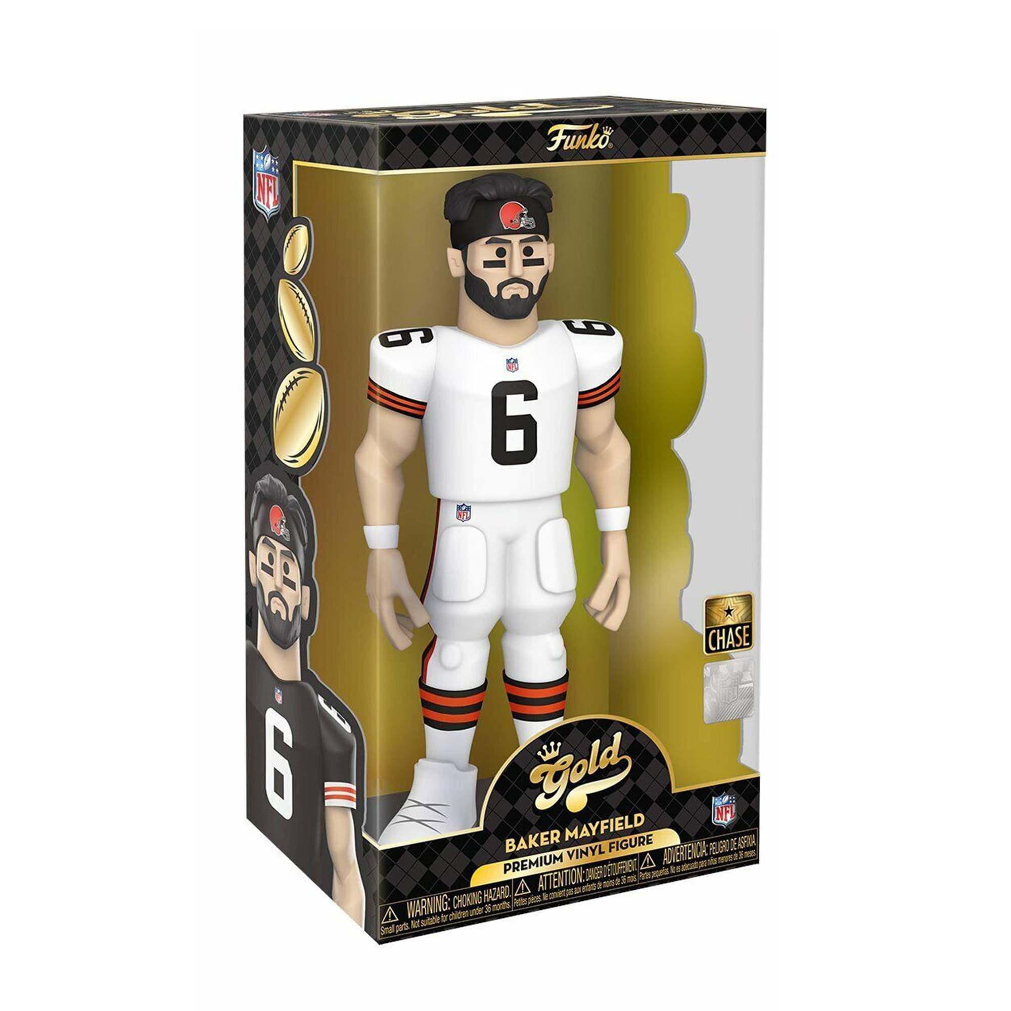 Funko

Gold
BAKER MAYFIELD
PREMIUM VINYL FIGURE

NFL

CHASE

WARNING: CHOKING HAZARD - Small parts. Not for children under 3 years.

ATTENTION: PELIGRO DE AHOGO - Piezas pequeñas. No es adecuado para niños menores de 3 años.