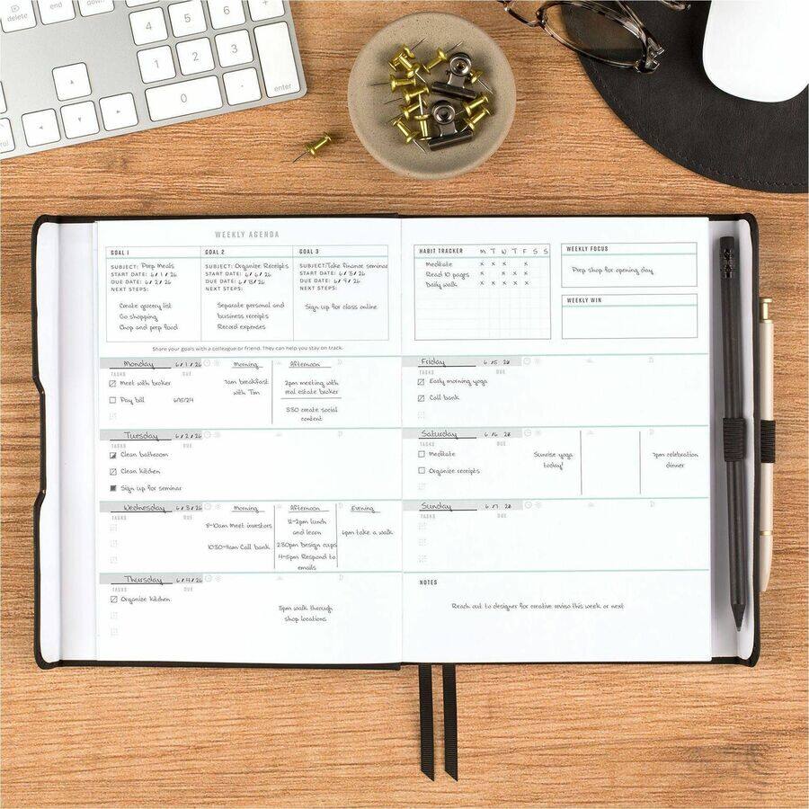 WEEKLY AGENDA

SOAL 1
SUBJECT: Physics Model
START DATE: 6/1/24
DUE DATE: 6/4/24
Create a query file
Group shopping
Share your goals with a close friend. They can help you stay on track.

Monday
Morning
- Meet with boss
- Clean bathroom

Afternoon
- 2pm meeting call

Evening
- Read 10 pages

Tuesday
Morning
- Clean bathroom
- Clean windows

Afternoon
- Sign up for seminar

Wednesday
Morning
- 8am meeting with investors
- 10am lunch
- 12pm design report
- 2pm call bank

Evening
- Open a new book

Thursday
Morning
- Organize weekend

Afternoon
- 8am meeting with boss
- 10am brainstorm

Friday
Morning
- Early morning yoga
- Call book

Saturday
Morning
- Organize recipes
- Sunday update: logging

Evening
- Dinner

Sunday
Morning
- Organize weekend

NOTES
Read and add to designers for evaluation this week or next

HABIT TRACKER
Monday
Tuesday