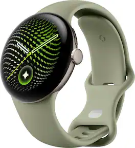 Google - Pixel Watch 5 (41mm) - LTE - Satin Pyrite Case - Olive Band - (2026)