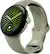 Front. Google - Pixel Watch 5 (41mm) - Wi-Fi - Satin Pyrite Case - Olive Band - Small, Large.