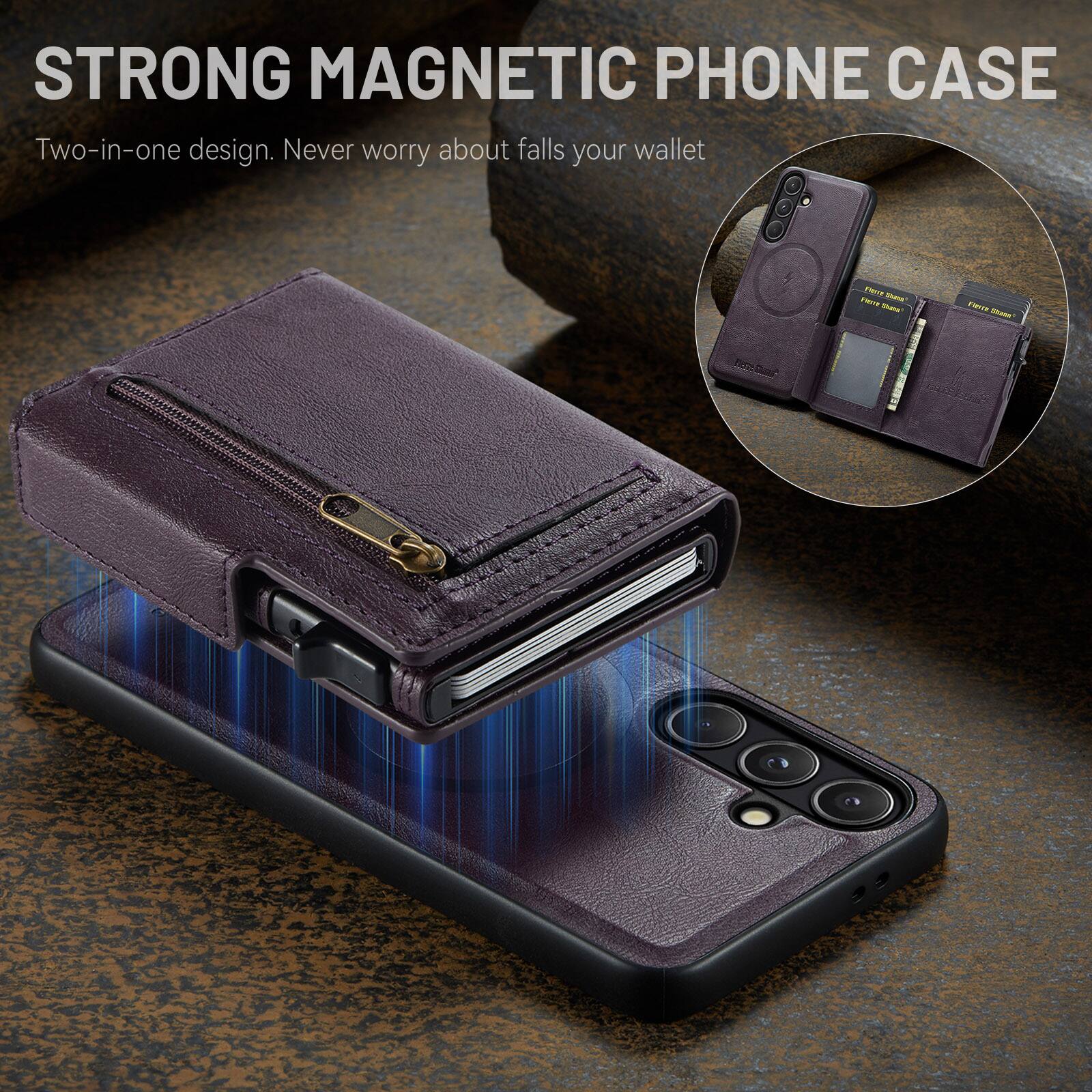 STRONG MAGNETIC PHONE CASE

Two-in-one design. Never worry about falls your wallet