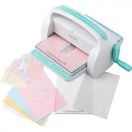 VEVOR - Manual Die Cutting & Embossing Machine, Portable Cut Machines, 9 inch Opening Scrapbooking Machine Full Kit Included - White,Green