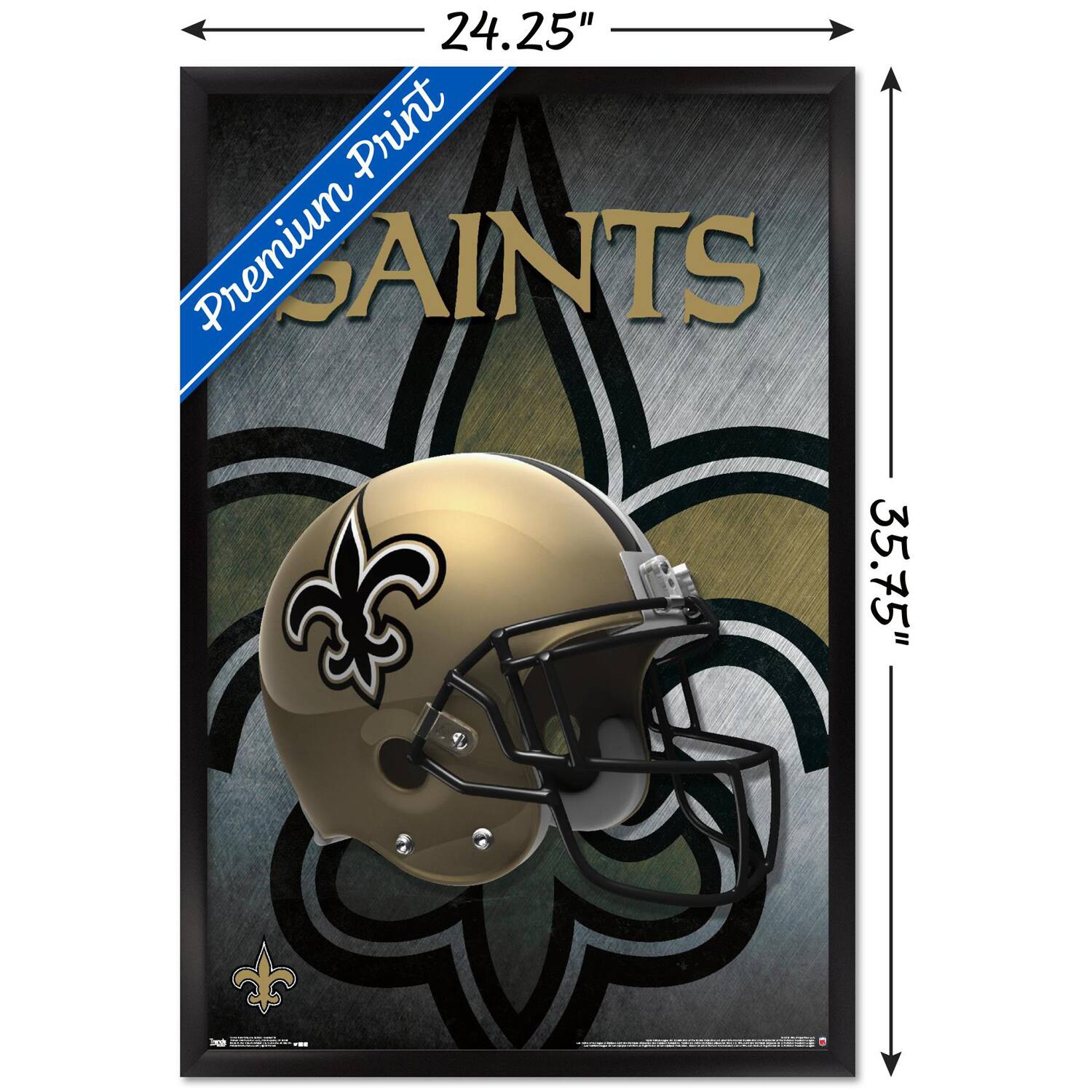 24.25"  
Premium Print  
SAINTS  
35.75"