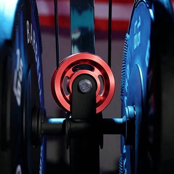 Alt View 3. Mikolo - Pulley system for home gym, Aluminum Pulley Wheel Universal Alloy Bearing for Cable Machine Gym Equipment Part 18PCS - Red.