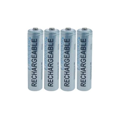 Front. Lenmar - PRO Rechargeable AAA Batteries (4-Pack) - Silver.