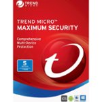 Front. Trend Micro - Trend Micro Maximum Security (5-Devices) (1-Year Subscription).