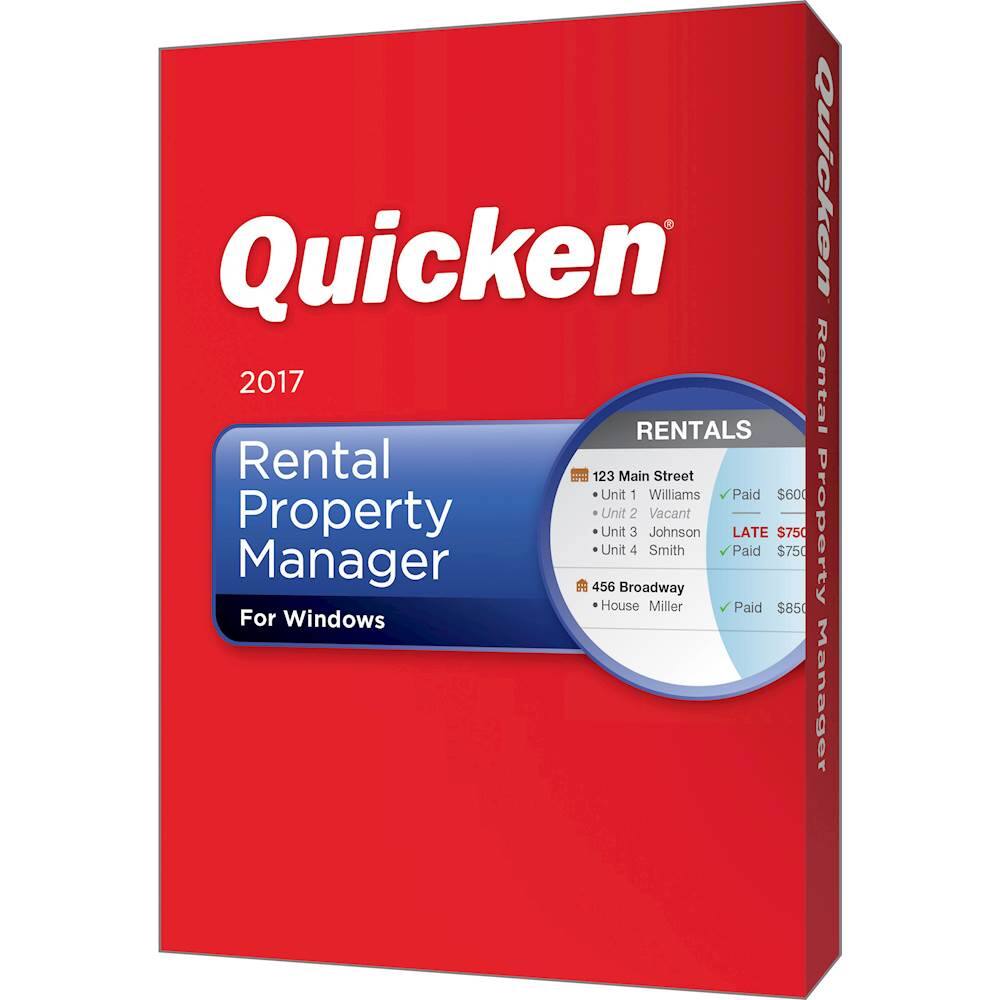 Front. Quicken - Quicken Rental Property Manager 2017.