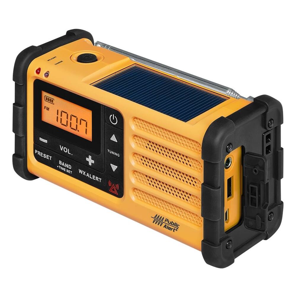 Alt View 11. Sangean - Portable AM/FM/Weather Radio - Yellow.