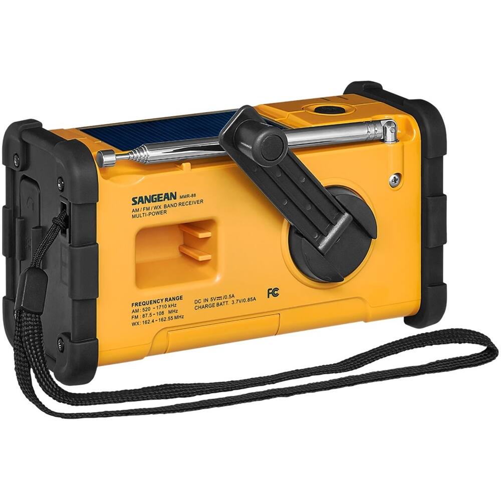 Alt View 12. Sangean - Portable AM/FM/Weather Radio - Yellow.