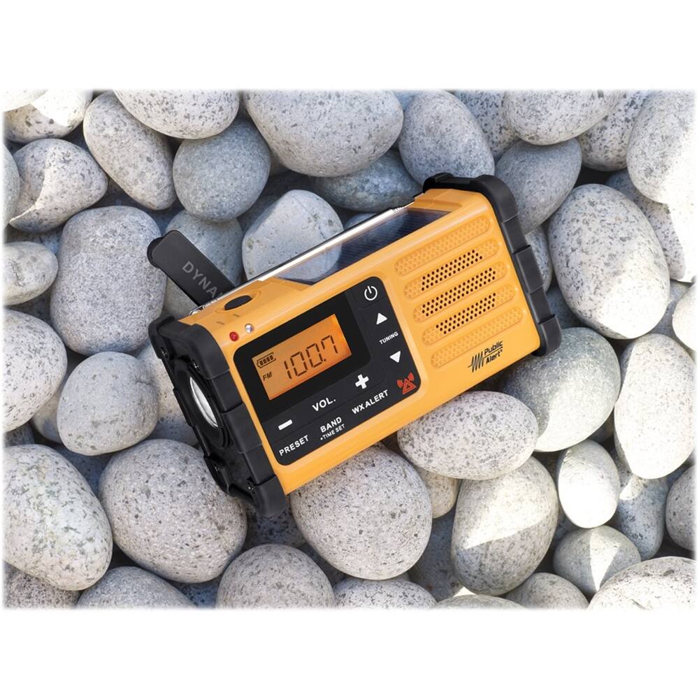 Alt View 13. Sangean - Portable AM/FM/Weather Radio - Yellow.