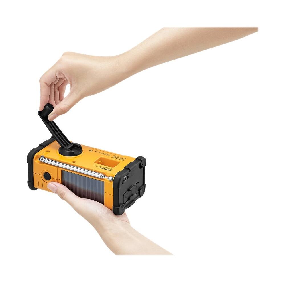 Alt View 14. Sangean - Portable AM/FM/Weather Radio - Yellow.