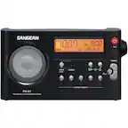 Front. Sangean - Portable AM/FM Radio - Black.