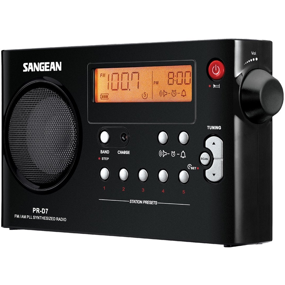 Sangean Portable AM/FM Radio Black PR-D7 BK - Best Buy