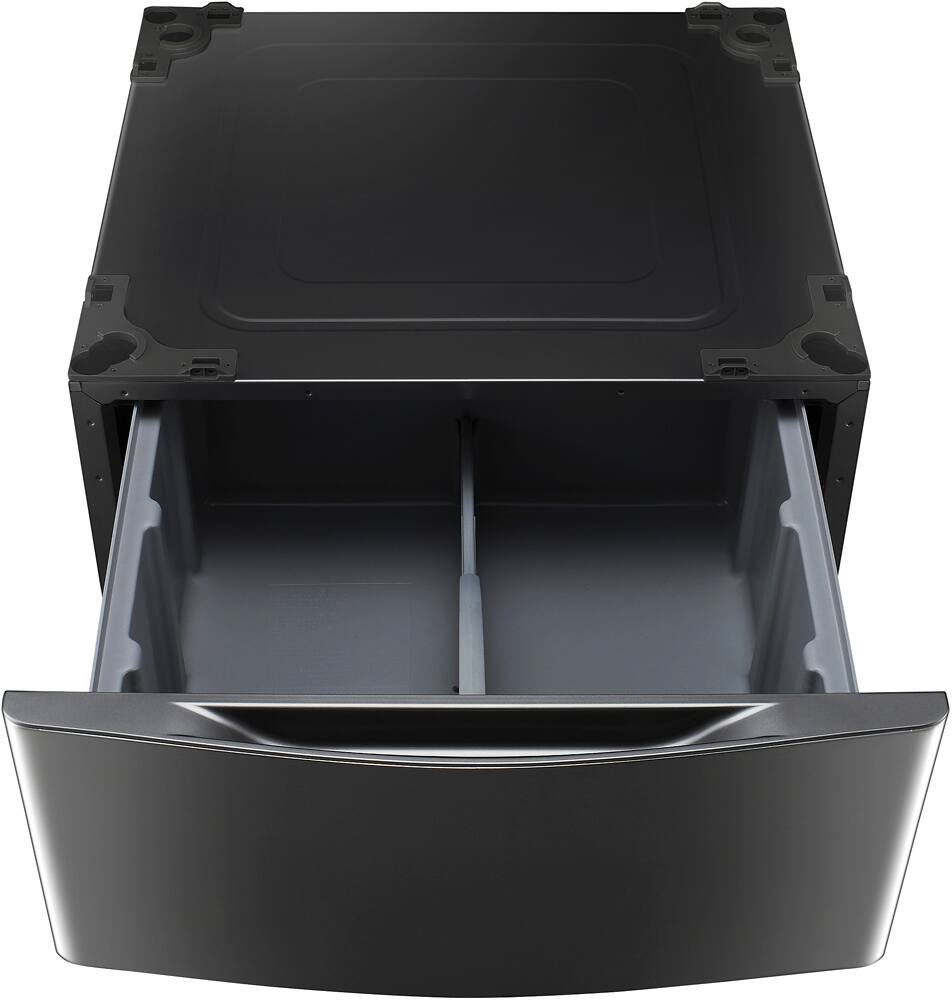Alt View 13. LG - 27" Laundry Pedestal with Storage Drawer - Black Stainless Steel.