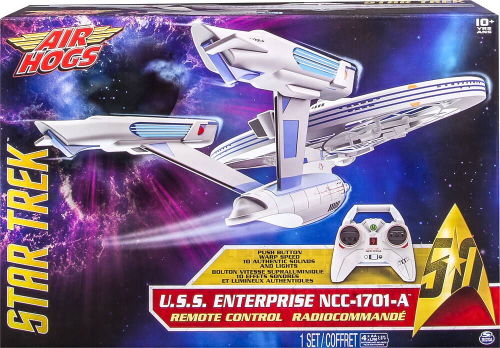Alt View 12. Air Hogs - Star Trek™ U.S.S. Enterprise NCC-1701-A Remote Controlled Helicopter - Gray.