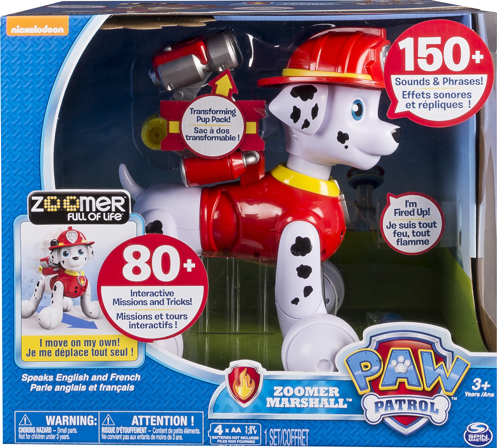 Buy: Spin Master Paw Zoomer Marshall White with black spots and red outfit