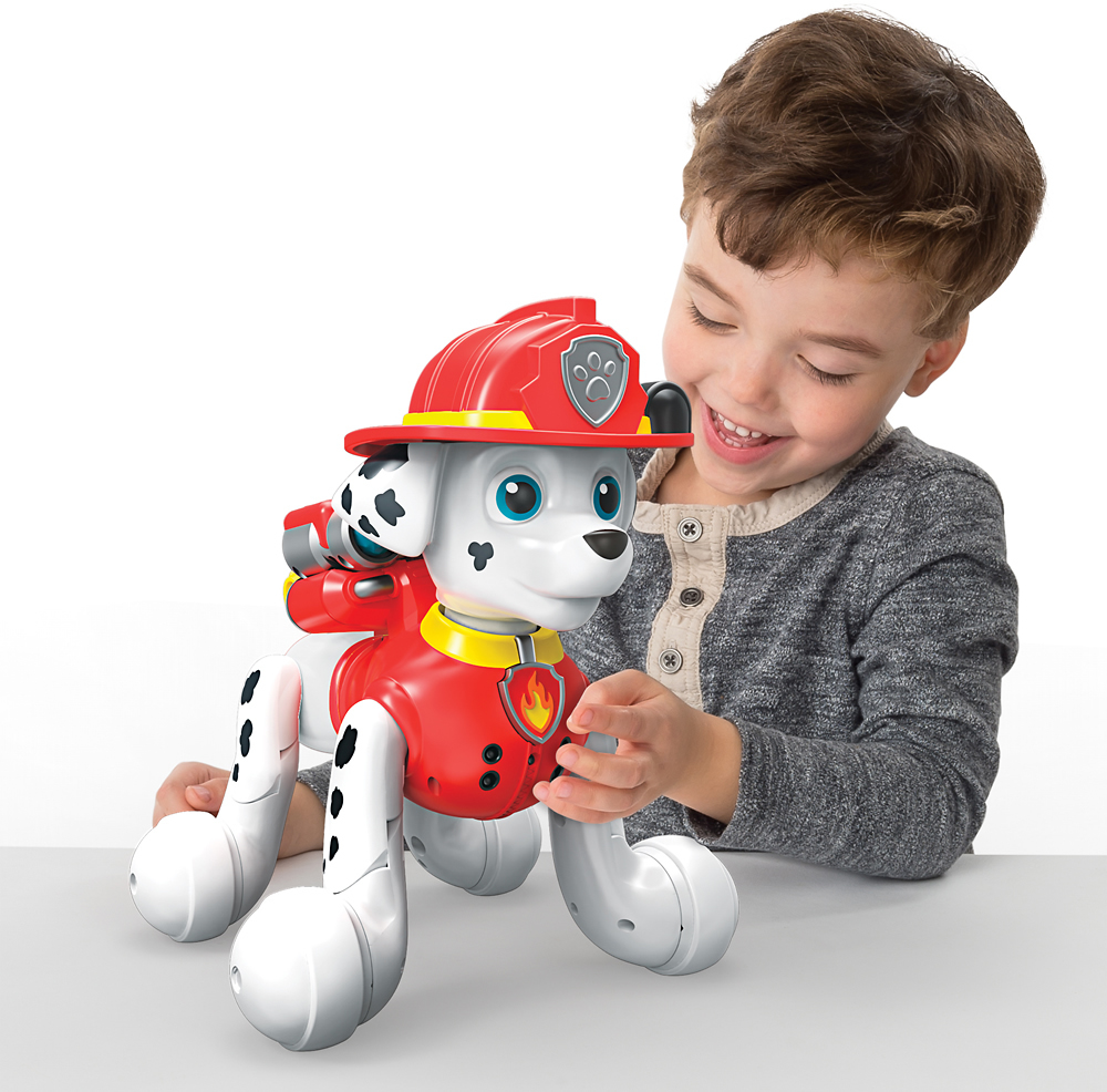 goedkoop Let op Ampère Best Buy: Spin Master Paw Patrol Zoomer Marshall White with black spots and  a red outfit 6028662