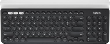 Logitech - K780 Full-size Wireless Scissor Keyboard - White - Front_Zoom