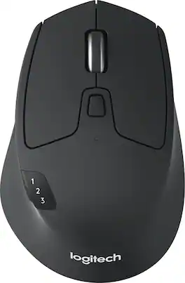 Logitech - M720 Triathlon Wireless Optical Mouse - Wireless - Black