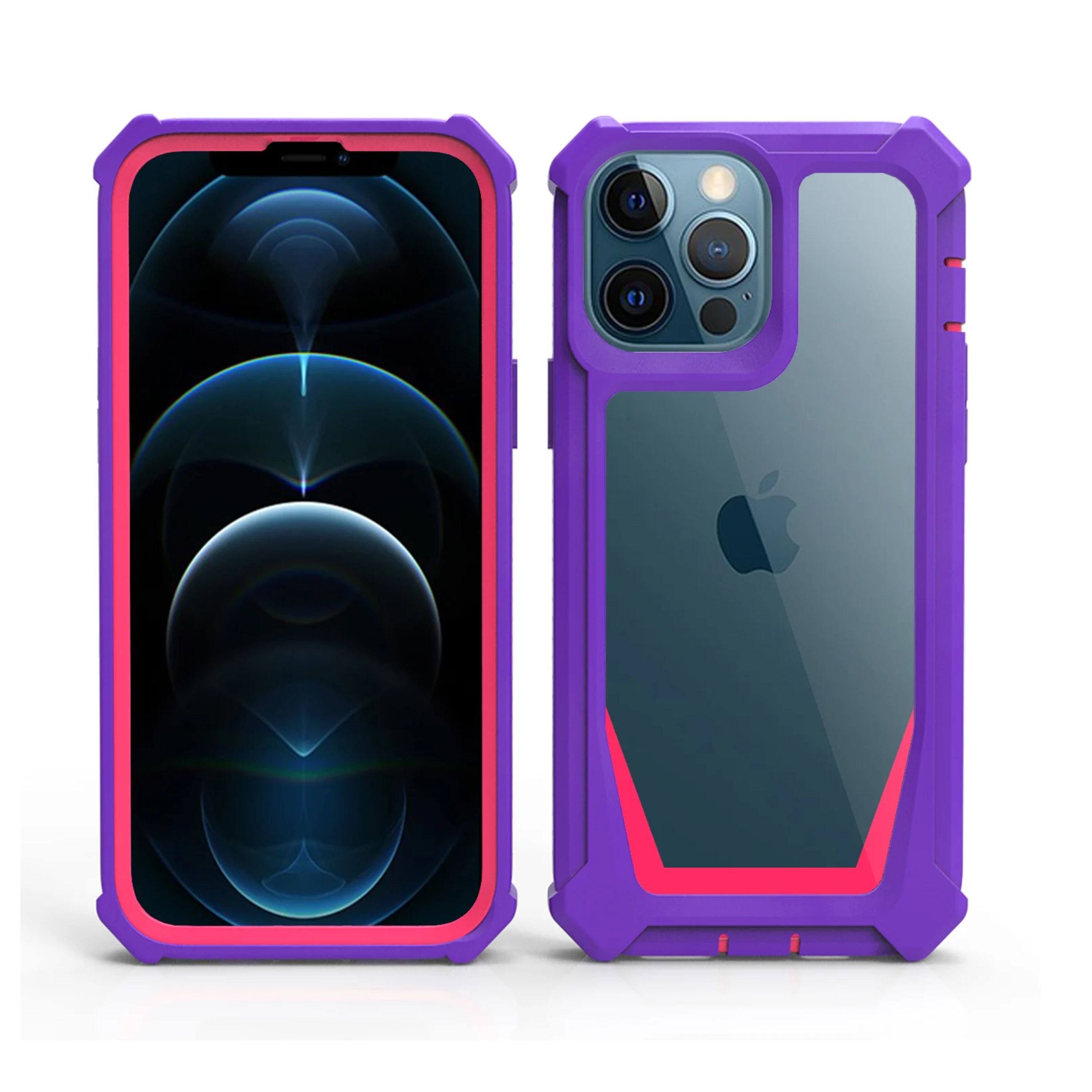 Front. Kitcheniva - Shockproof Two Toned Rugged Phone Case For iPhone 14 Pro - Multicolor.