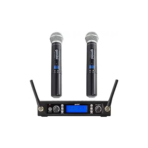 Gemini - Pro Dual Wireless Microphone System, Professional Handheld Long Range (240 Ft) Mic Set for DJ, Church, Karaoke, X