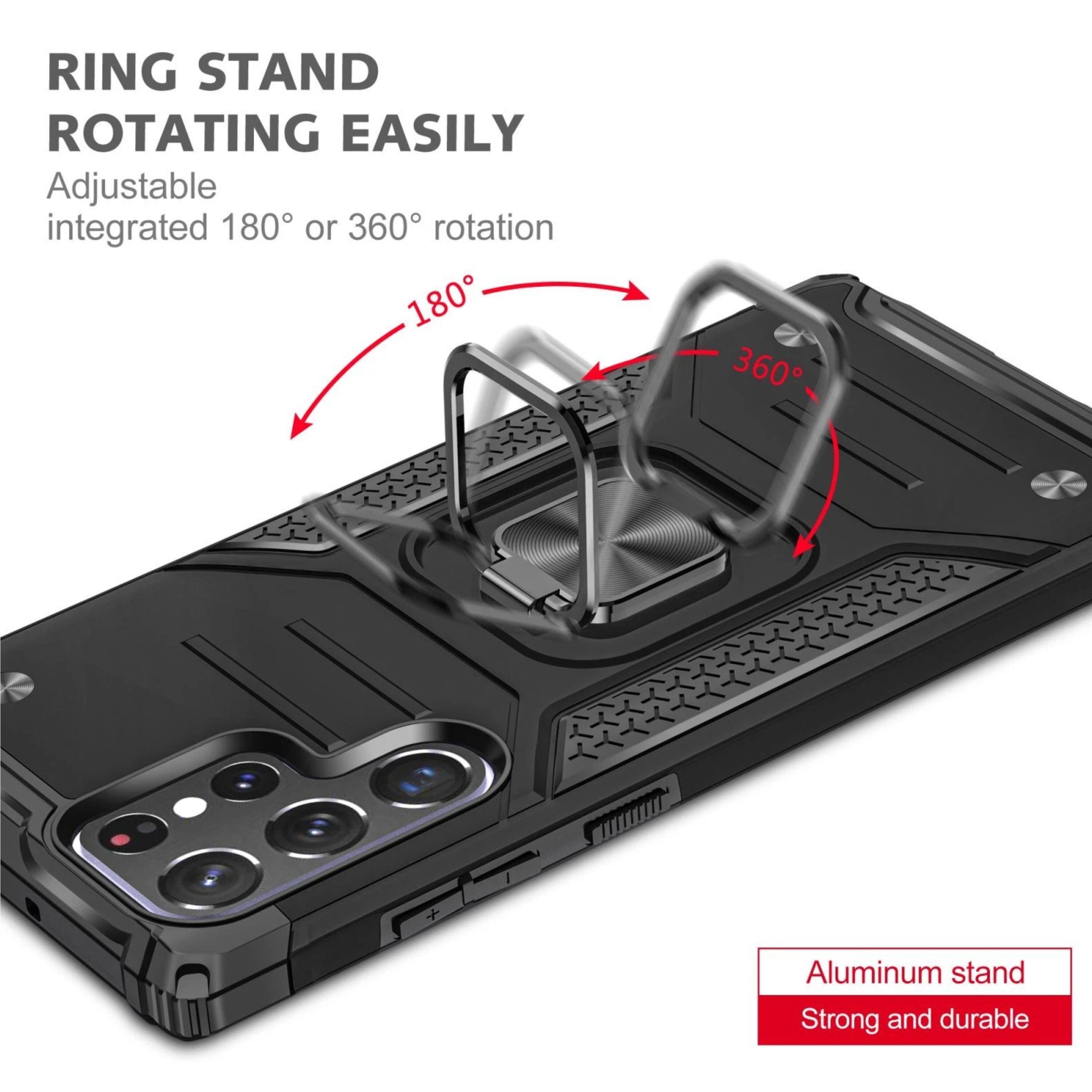 RING STAND ROTATING EASILY  
Adjustable integrated 180° or 360° rotation  
Aluminum stand  
Strong and durable