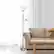 Alt View 11. Lalia Home - Torchiere 800lm Floor Lamp with Reading Light and Marble Glass Shades - Brushed Nickel/White Shade.