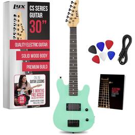 Lyxpro - CS 30” Beginner Electric Guitar Kit with Guitar, Amp Cable, 6 Picks & More - Green