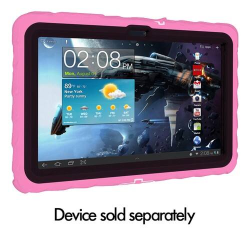 Front Standard. Gumdrop Cases - Drop Tech Series Case for Samsung Galaxy Tab 10.1 (Wi-Fi) - Pink/White.