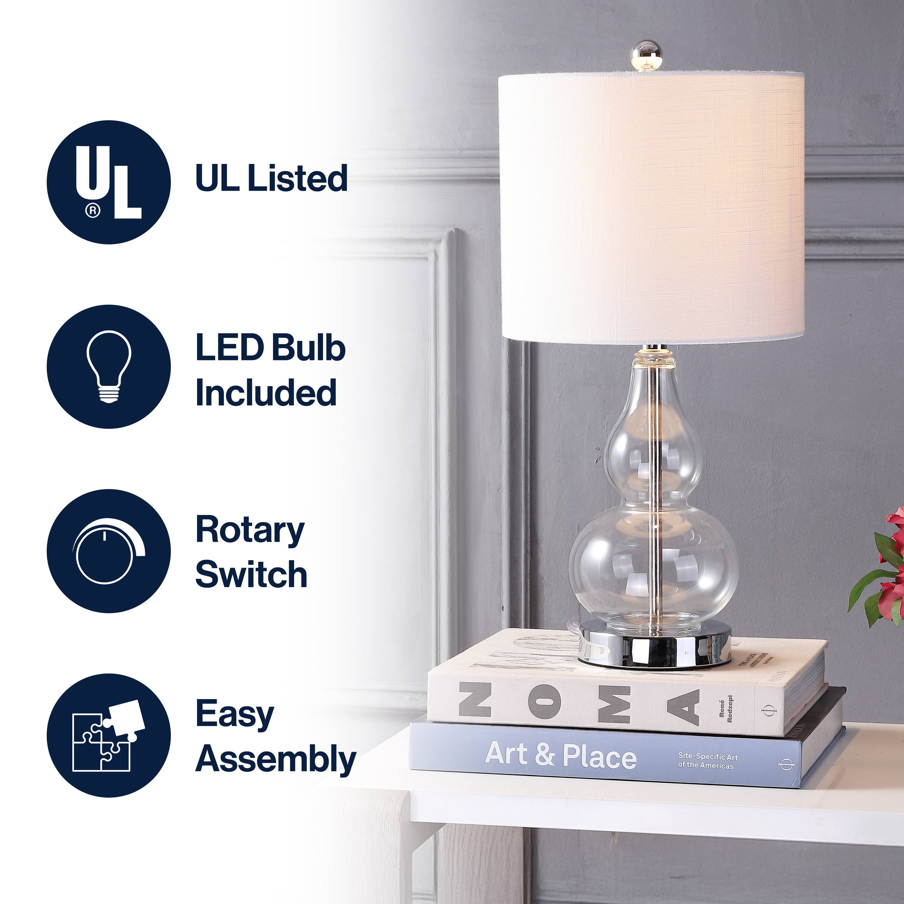 - UL Listed
- LED Bulb Included
- Rotary Switch
- Easy Assembly

Z O M A  
Art & Place  
Site-Specific Art of the Americas