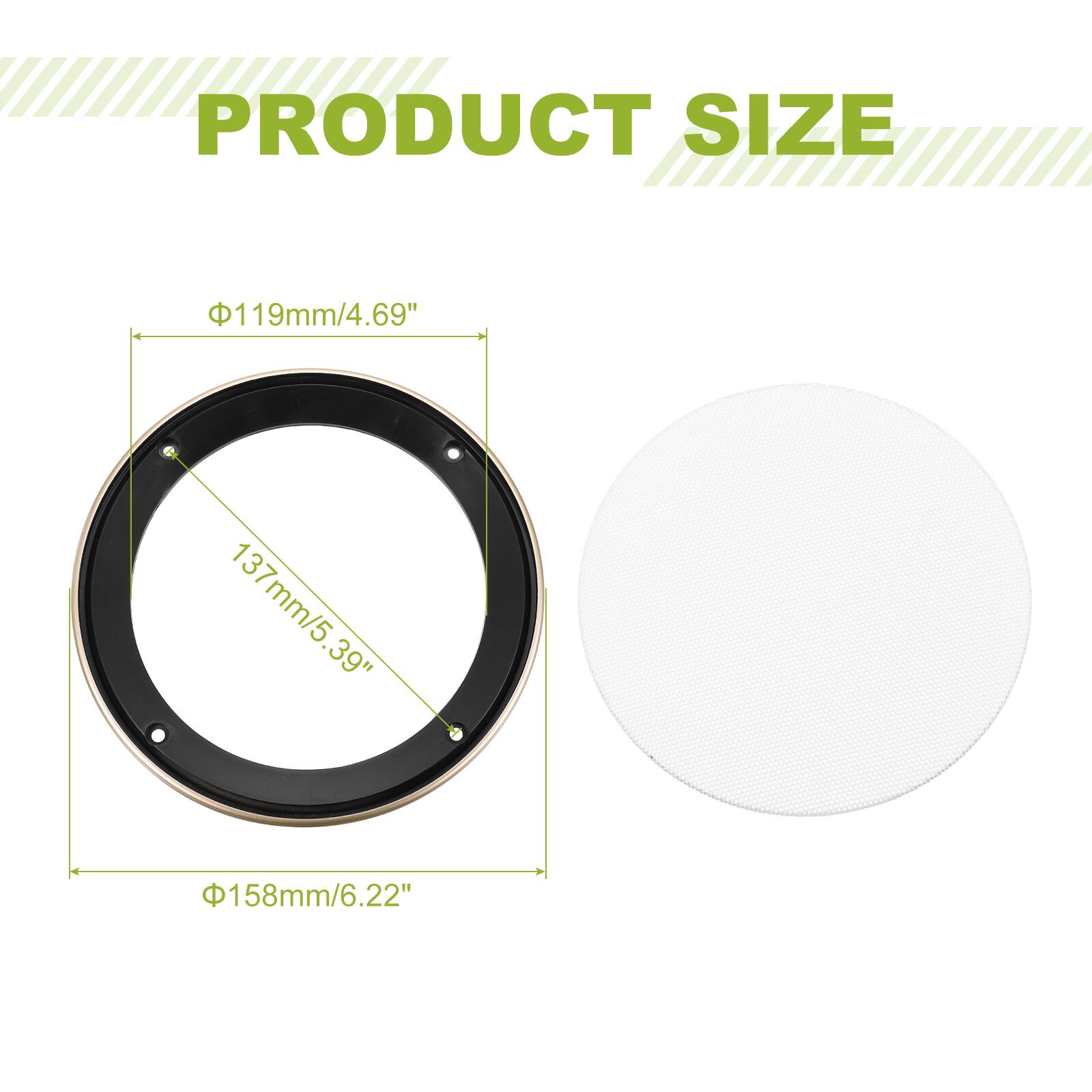 PRODUCT SIZE  
119mm/4.69"  
137mm/5.39"  
158mm/6.22"