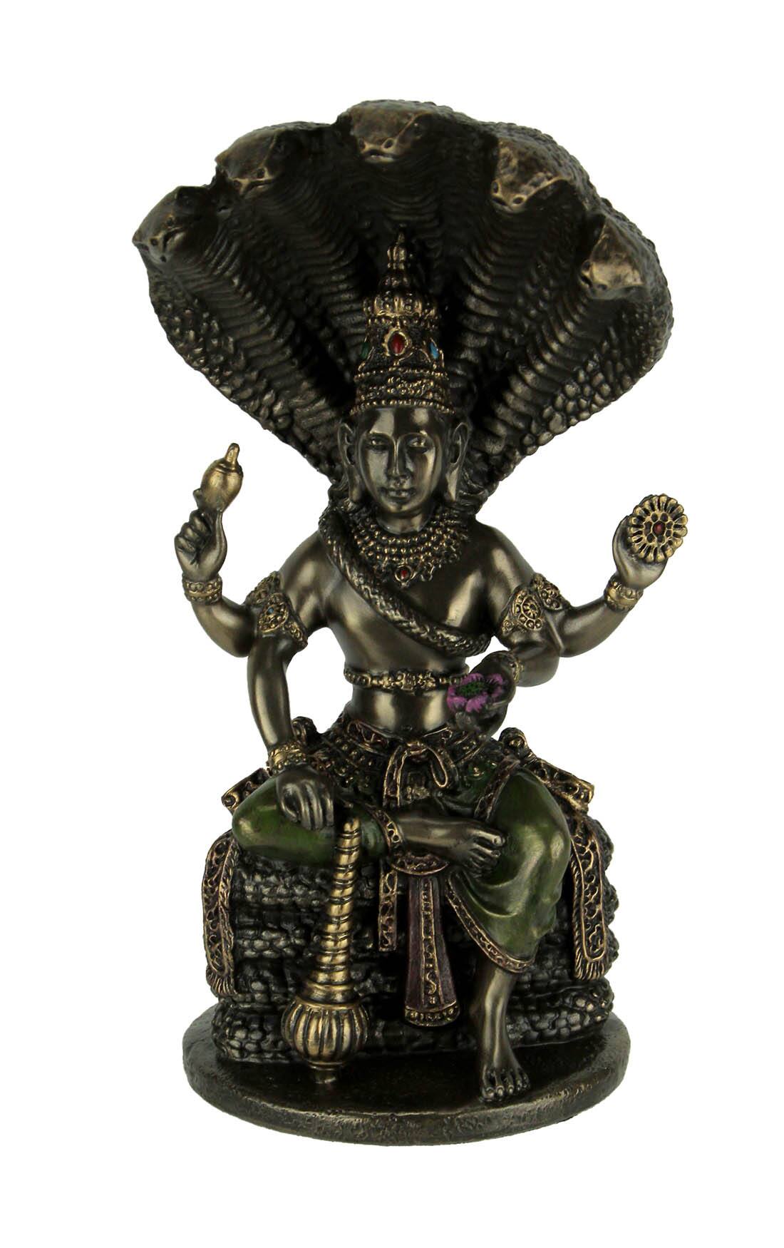 Veronese Design - Finish Vishnu Resting On Shesha Holding Weapons and Lotus Statue - Bronze price history on PriceWatchPro