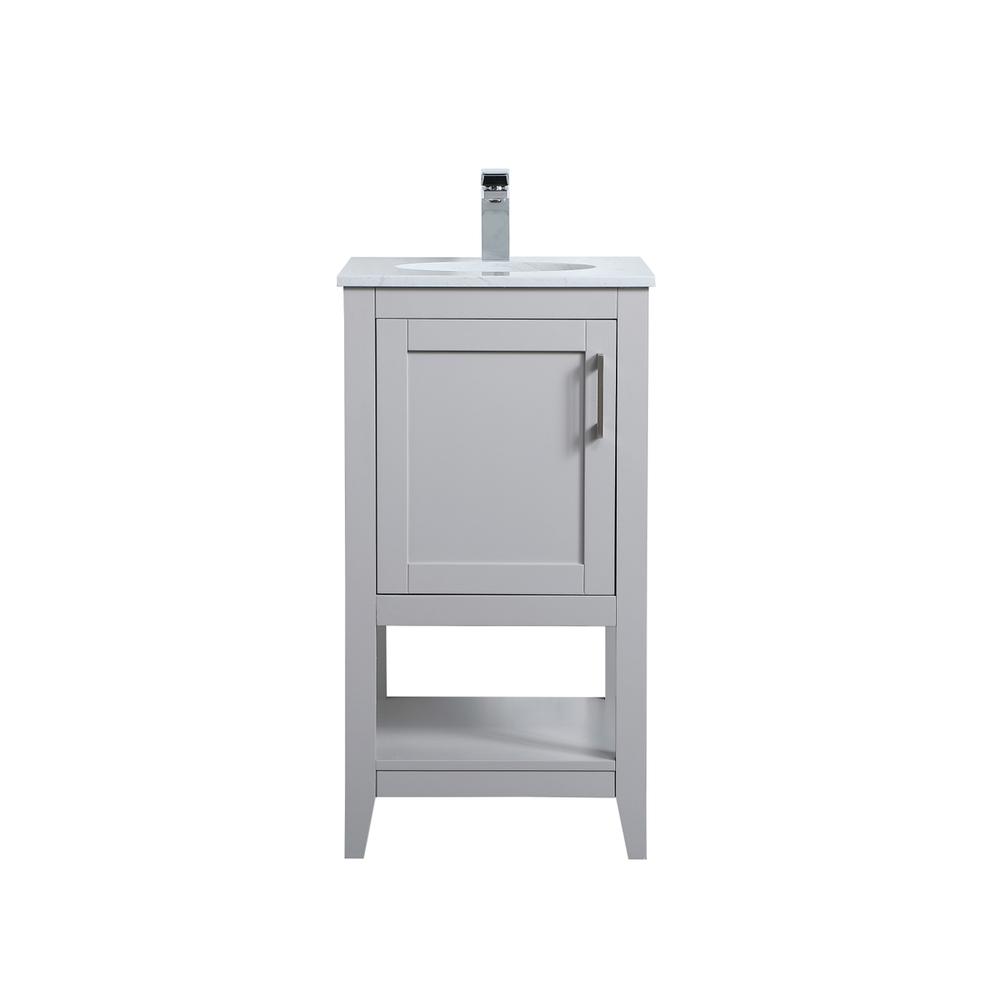 Alt View 10. Elegant Kitchen and Bath - 18 inch Single Bathroom Vanity in Grey - Grey.