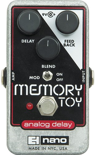  Electro-Harmonix - MEMORY TOY Analog Delay Pedal - Silver/Black/White/Red