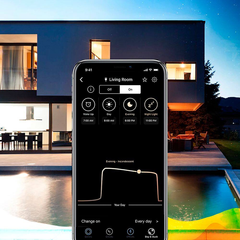 Alt View 32. LIFX - 1100-Lumen, 11W Dimmable A19 LED Light Bulb, 75W Equivalent - Multicolor.