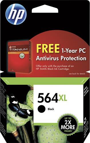 Front Standard. HP - 564XL High-Capacity Inkjet Cartridge - Black.
