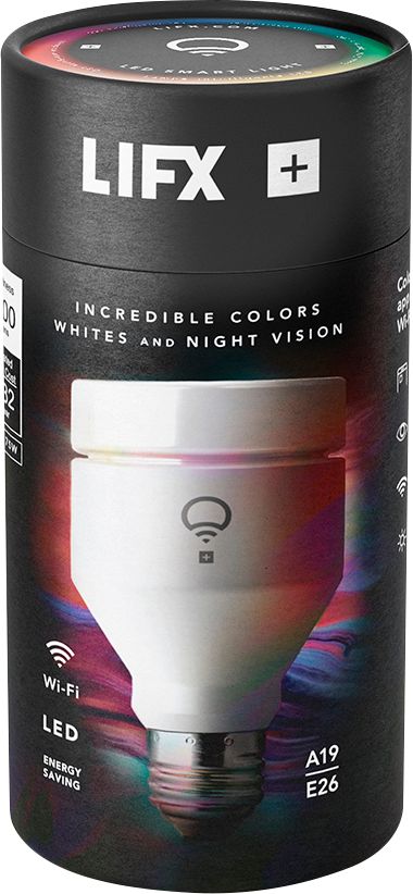 LIFX + 1100-Lumen, 11W Dimmable A19 Smart LED Light Bulb, with Infrared Technology, 75W Equivalent - Multi Color